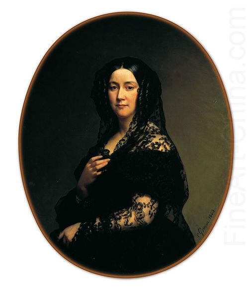 Portrait de la Comtesse Adolphe de Rouge nee Marie de Saint-Georges de Verac, unknow artist